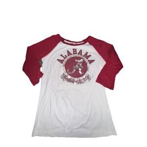 Women’s Small Alabam Crimson Tide Metallic Baseball Tee Q29